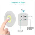 3 Pcs LED Tap Lights with Remote | Battery Operated Stick-On Touch Lights for Home, Kitchen, Closet