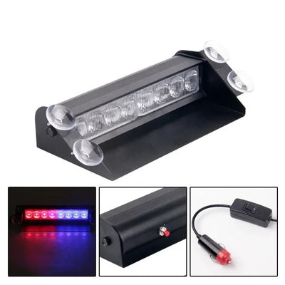 Car LED Red Blue Emergency Strobe Lights Police Dash Light