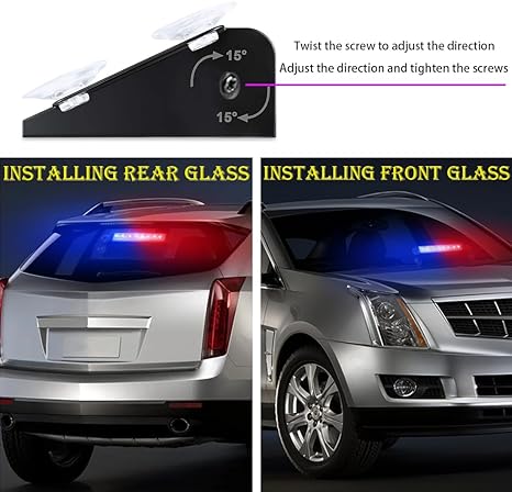 Car LED Red Blue Emergency Strobe Lights Police Dash Light