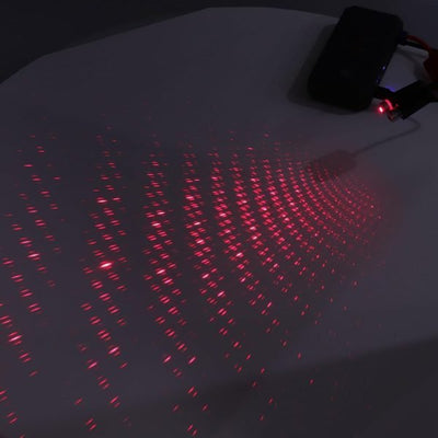 Car Usb Ambient Projector Light Red Blue Lighting