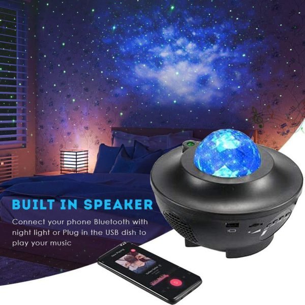 Colorful Starry Sky Galaxy Projector Nightlight Child Bluetooth Usb Music Player
