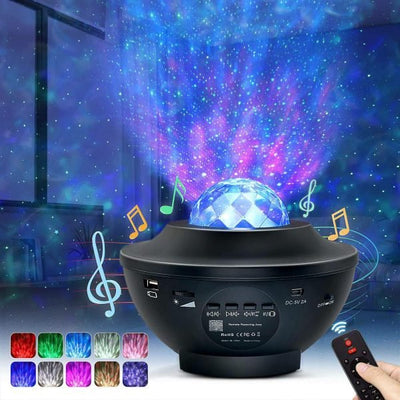 Colorful Starry Sky Galaxy Projector Nightlight Child Bluetooth Usb Music Player
