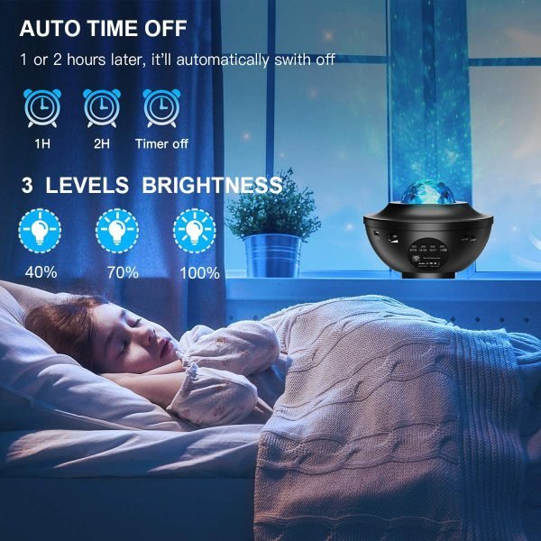 Colorful Starry Sky Galaxy Projector Nightlight Child Bluetooth Usb Music Player