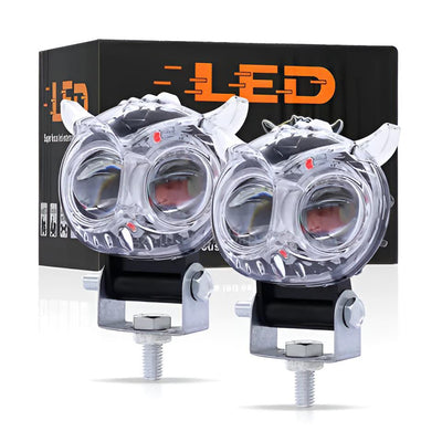 Owl Shape Crystal Multi Color Drl Led Fog Light For Bikes