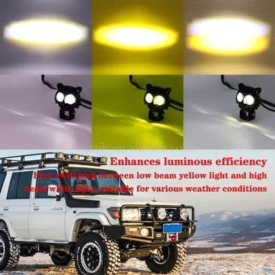 Owl Shape Crystal Multi Color Drl Led Fog Light For Bikes
