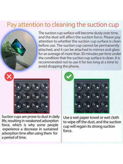 Square Single Side Suction Cups Cell Phone Holder